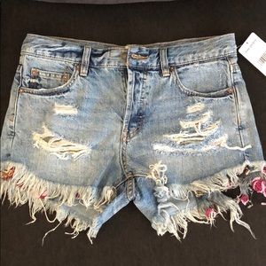 Free People Distressed Shorts